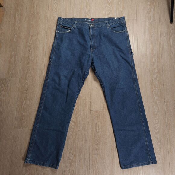 Dickies Flex Carpenter Jeans Men 40x32(31) Relaxed Fit Blue Denim Straight Leg - Picture 1 of 14